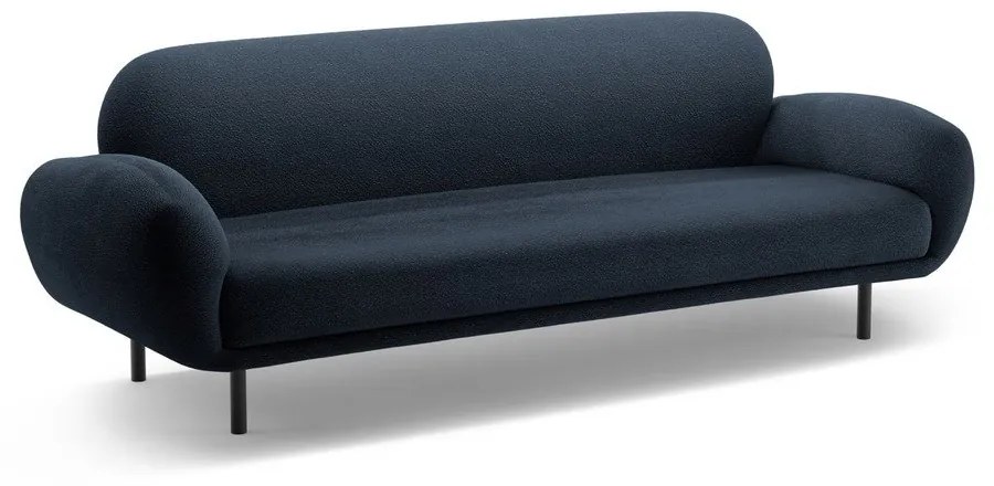 Ciemnoniebieska sofa z materiału bouclé 208 cm Poppy – Micadoni