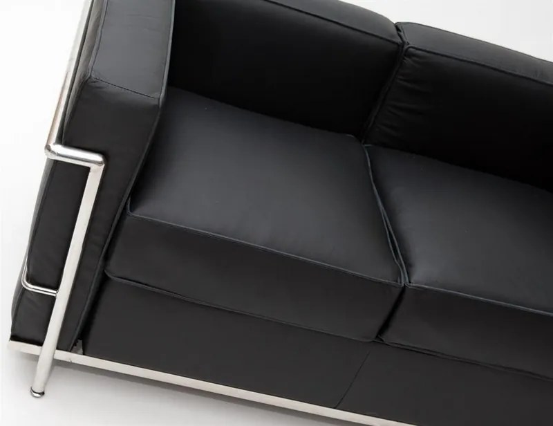 Skórzana sofa dwuosobowa Kubik insp. LC2