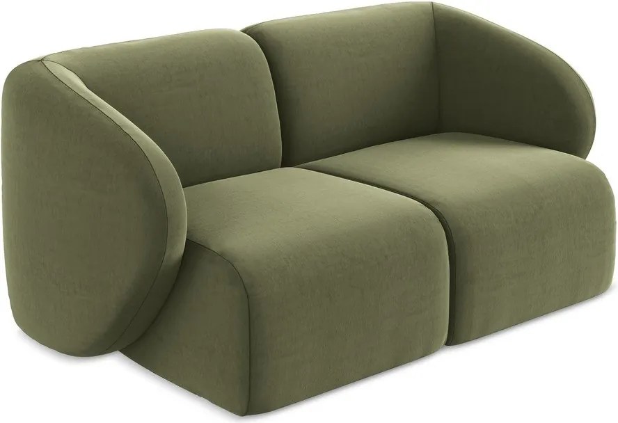 Zielona aksamitna sofa 174 cm Lani – Makamii