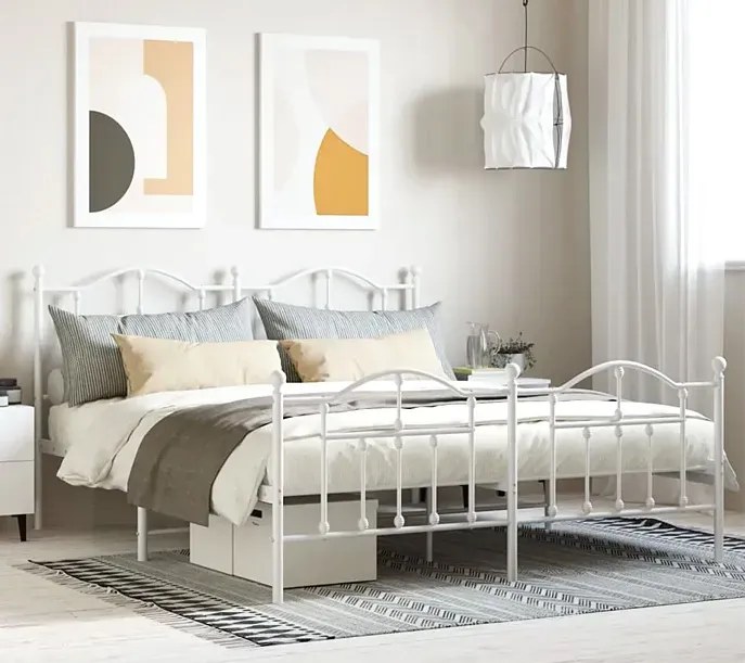 Białe metalowe łóżko loftowe 180x200 cm B1-Z35