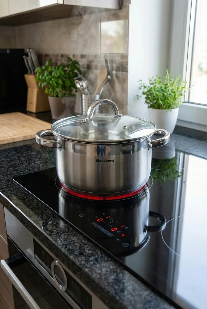 Garnek z pokrywką na każdy tym kuchni 6L W3-K79