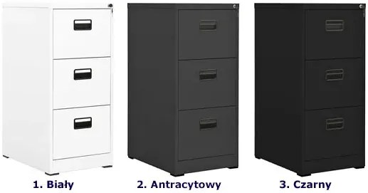 Biały stalowy kontenerek do biura na klucz L5-G98