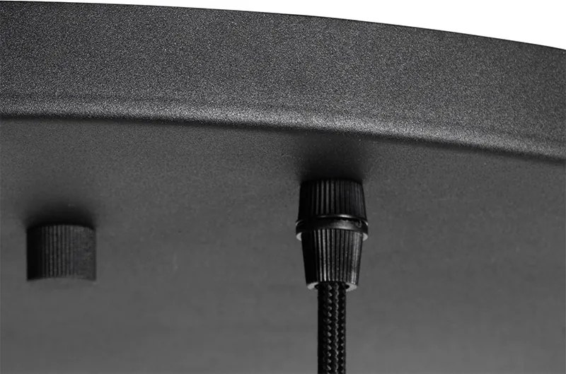 Inteligentna lampa wisząca czarna ze złotym szkłem 7-punktowa z 7 WiFi A60 - Pallon