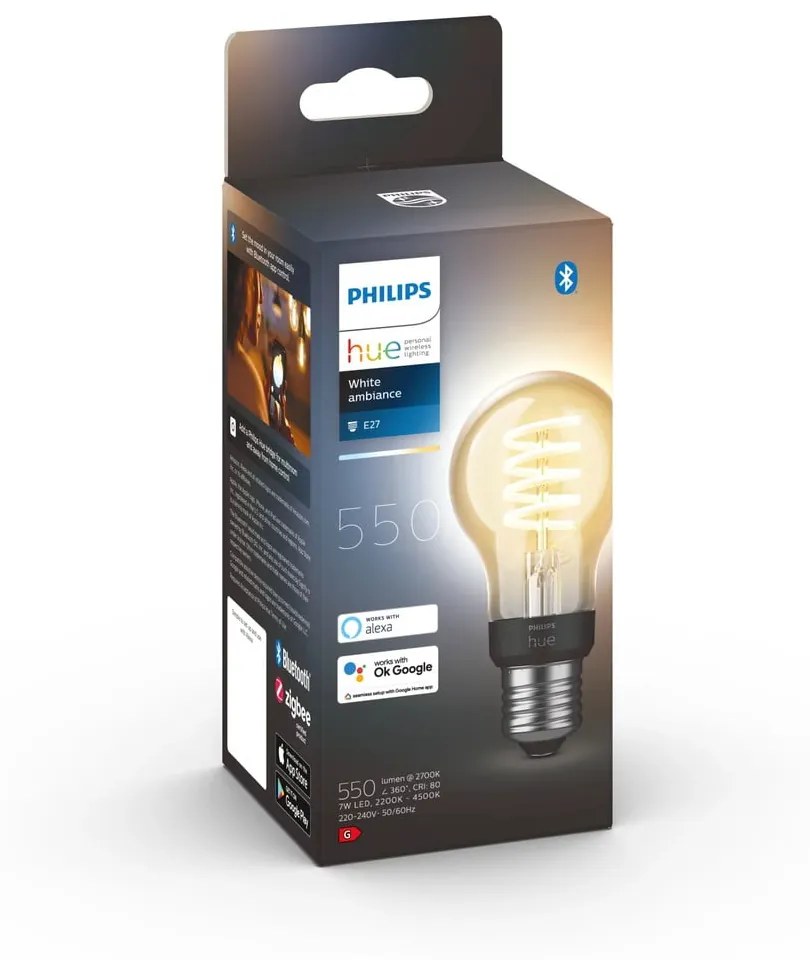 Inteligentna żarówka filamentowa z gwintem E27, 7 W White ambiance – Philips Hue