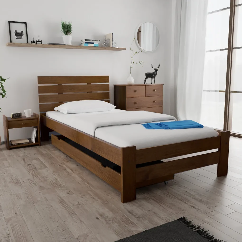 Łóżko PARIS podwyższone 90 x 200 cm, dąb Stelaż: Bez stelaża, Materac: Materac Coco Maxi 20 cm