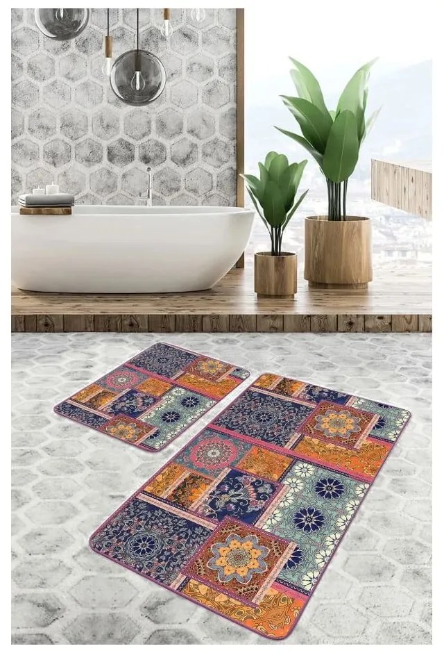 Aksamitne dywaniki łazienkowe zestaw 2 szt. 60x100 cm – Mila Home
