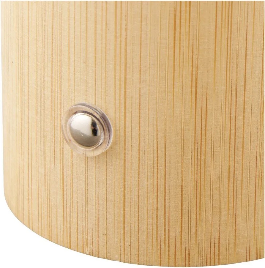 Biało-naturalna bambusowa lampa stołowa z plastikowym kloszem (wysokość 18 cm) Stafford – House Nordic