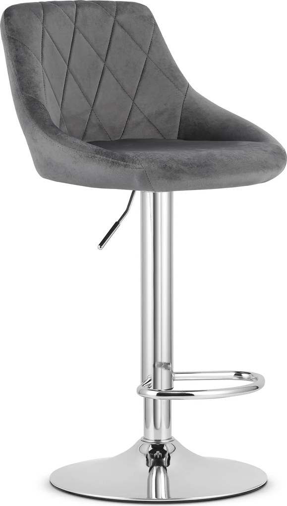 PROMOCJA Szare krzesło barowe VELVET KAST II. jakość