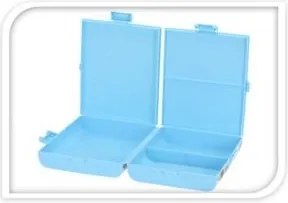 Plastikowy pojemnik dzielony Flamingo, zielony