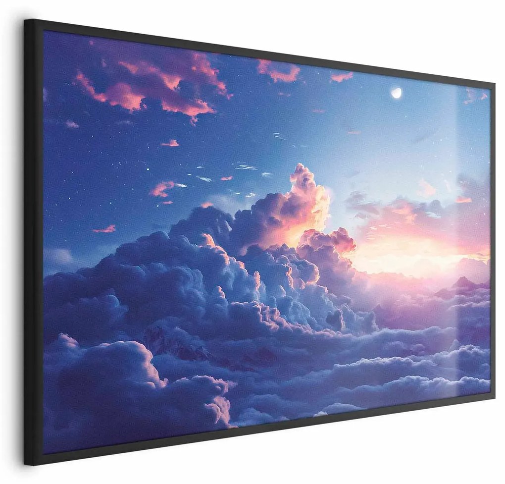 Plakat Nocne góry 90x60 cm z ramą czarną bez marginesu ARTGEIST B