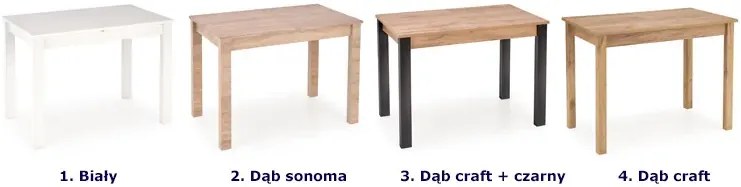 Minimalistyczny rozkładany stół kuchenny - Alozja