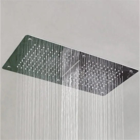 Deszczownica sufitowa XXL ze stali nierdzewnej DPG5019Super płaska - 70 x 38 cm - Montaż sufitowy