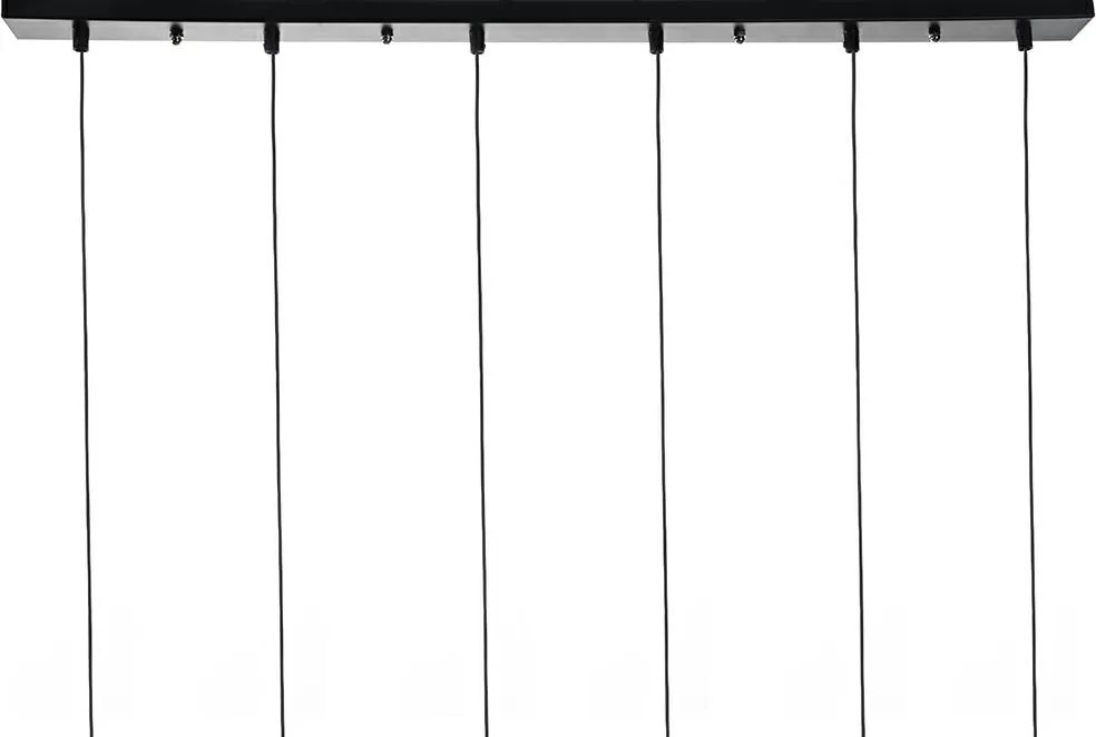 Geometryczna lampa wisząca z metalu i szkła Flusso Line 6