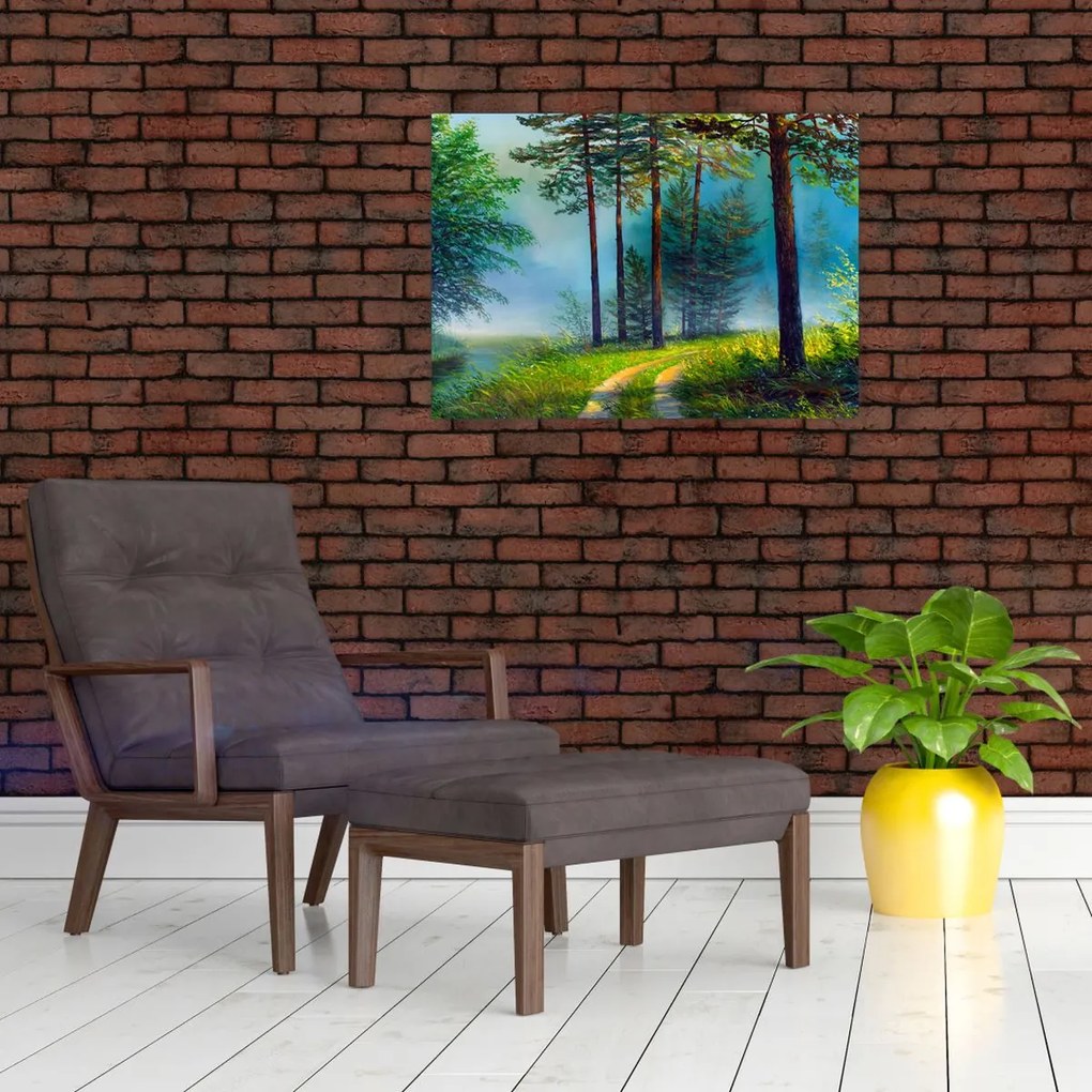 Obraz - Obraz olejny przedstawiający krajobraz (70x50 cm)