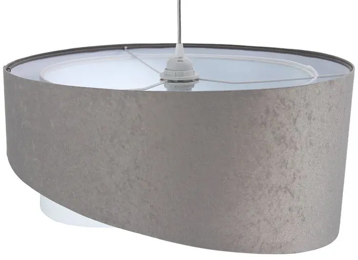 Szaro-biała asymetryczna lampa wisząca P5-M03
