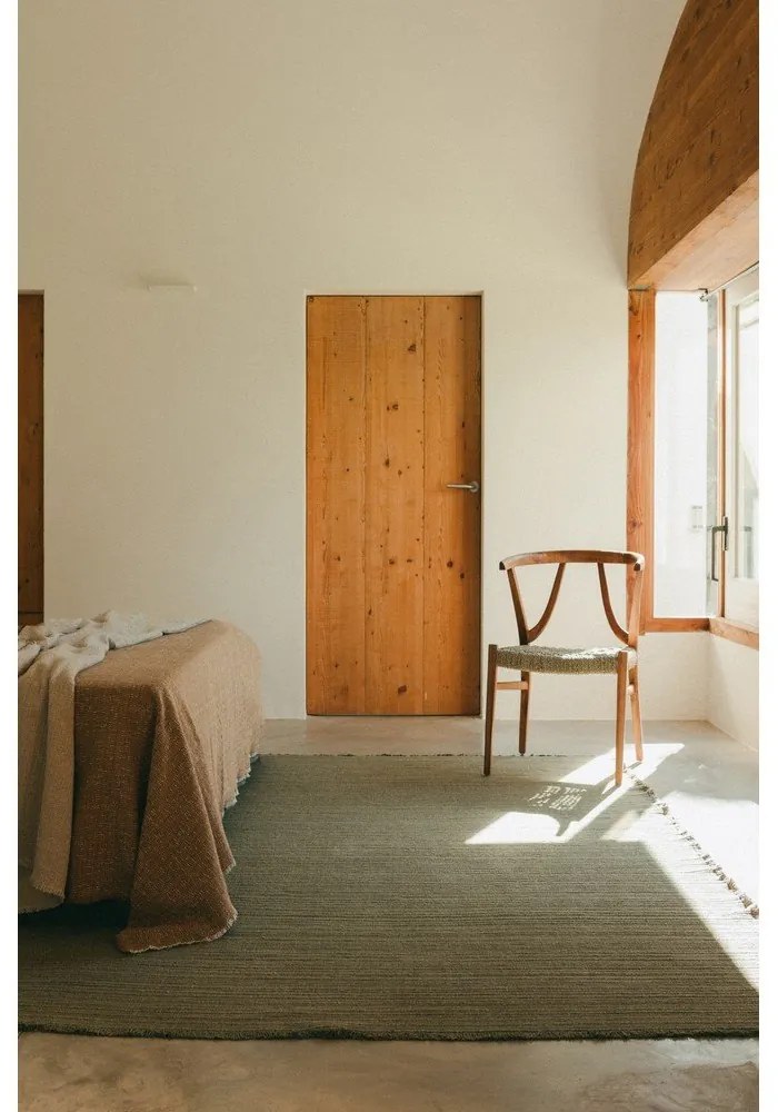 Bawełniany dywan tkany ręcznie w kolorze khaki 200x300 cm Handloom – Lorena Canals