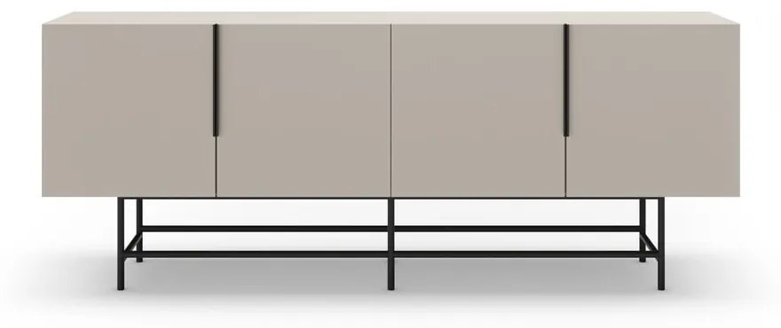 Kremowa niska komoda 200x77,5 cm Eldia – Marckeric