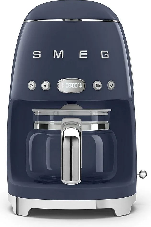 Programowalny ekspres przelewowy Smeg na 10 filiżanek 1050W design Lata 50 Navy Blue