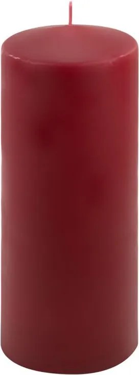Zestaw świec filarowych, 25 cm, Ø 10 cm, bordowe, 4 szt.