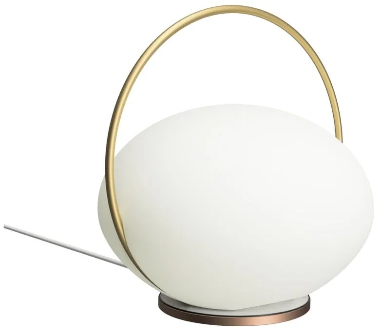 Lampa stołowa LED w biało-złotym kolorze (wysokość 19 cm) Orbit – UMAGE