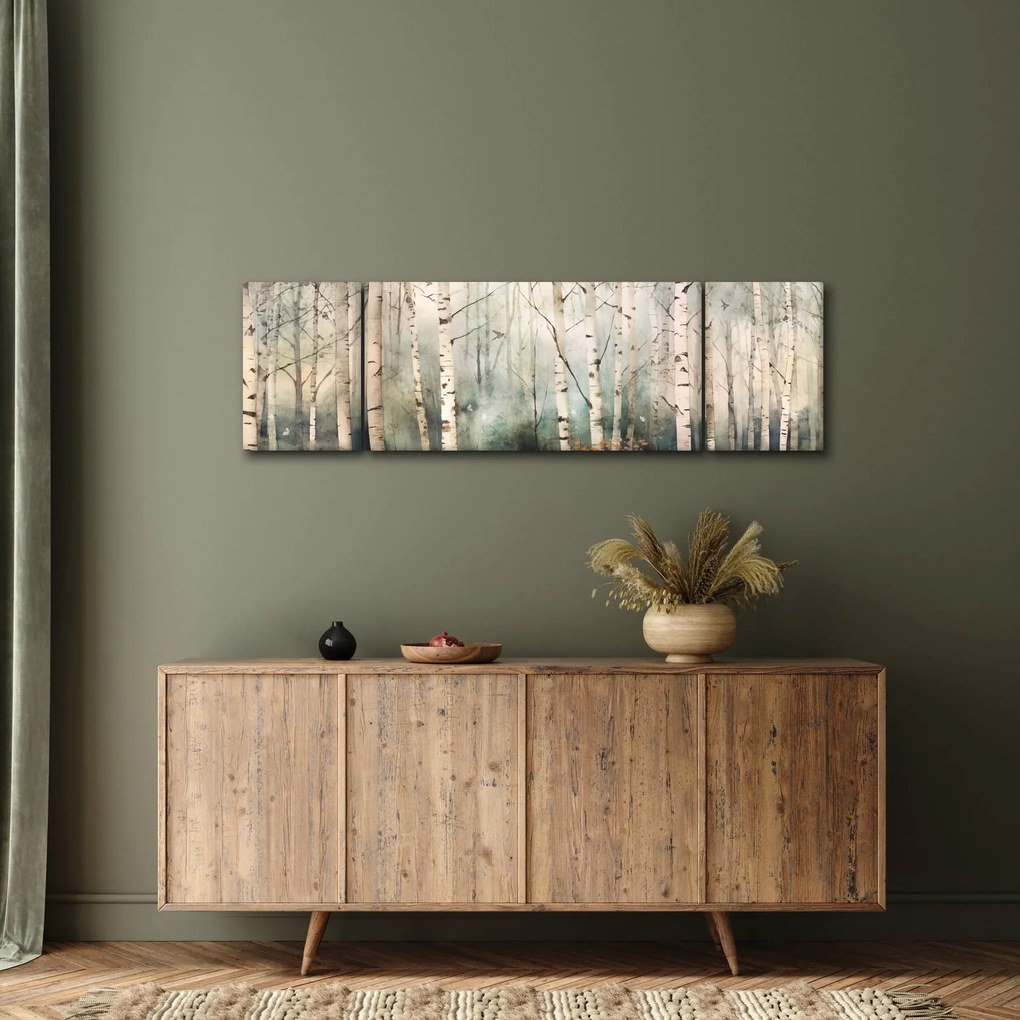 Obraz - Rysowanie wzoru lasu (170x50 cm)