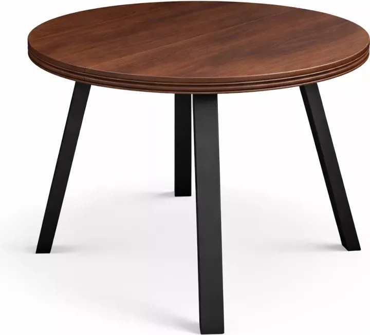 Stół Pari rozkładany okrągły 110-210 cm z metalowymi nogami i laminowanym blatem w wielu kolorach do salonu