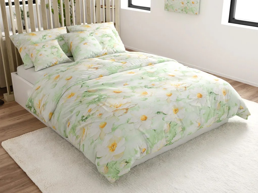 PrzytulneMieszkanie.pl PrzytulneMieszkanie.pl Pościel z mikrofibry SPRING MEADOW zielona Rozmiar pościeli: 70 x 80 cm | 140 x 200 cm