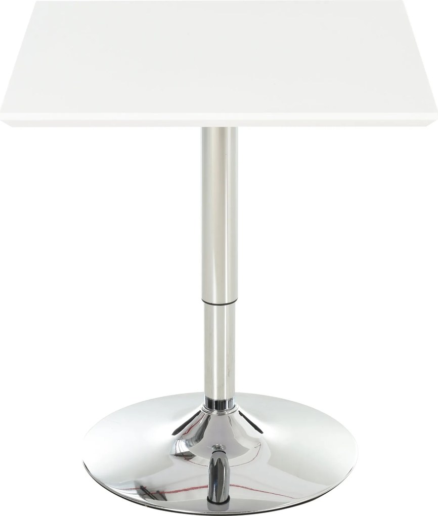 HOMCOM Stół barowy kwadratowy z regulacją wysokości biały stalowy do pubu i restauracji | Aosom PL