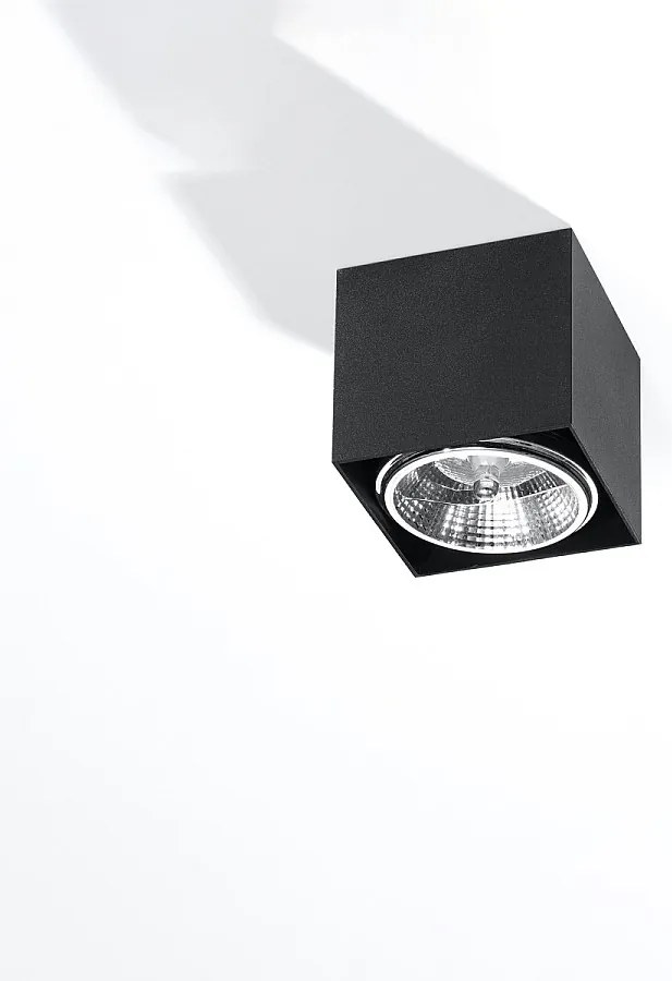 Plafony nowoczesny Nexiflex, aluminium - 1 źródło światła 4000K - L.12 x H.11 cm - czarny