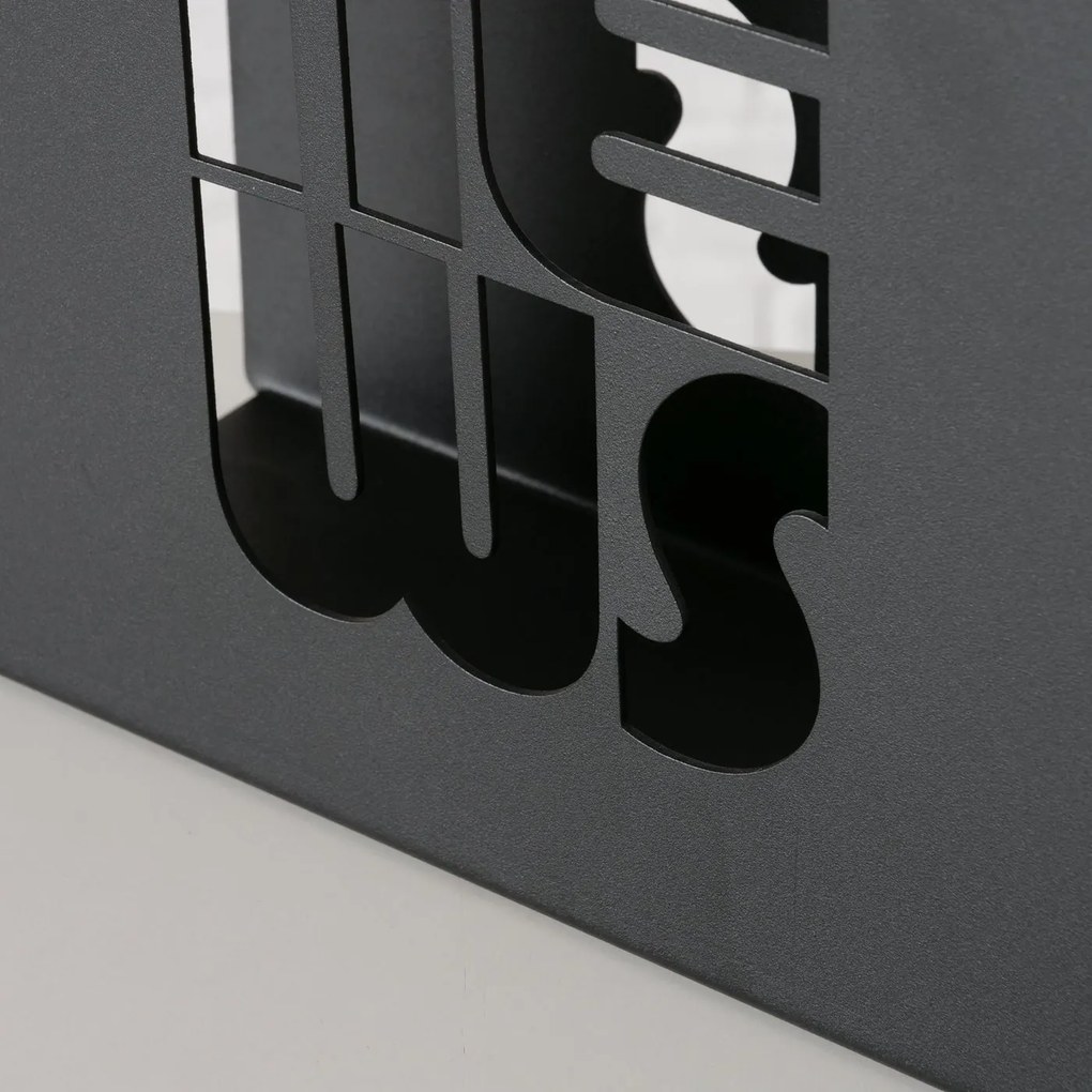 Stojak na gazety metalowy NEWS, 20 x 10 cm