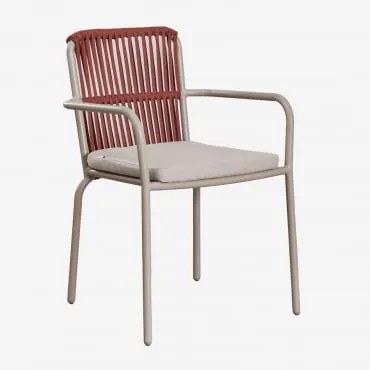 Krzesło Ogrodowe Alberta Stackable Aluminum Z Podłokietnikami Dachówka Red Roof - Sklum