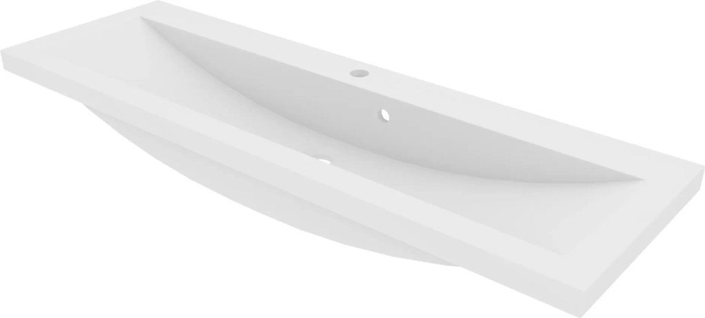 Umywalka wpuszczana w blat z konglomeratu WAVE 120 cm