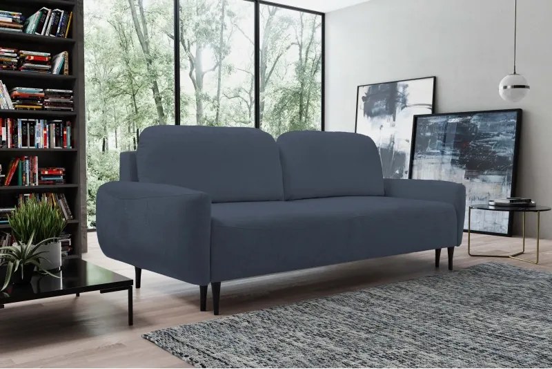 Sofa BOHO z funkcja spania i pojemnikiem CIENONIEBIESKI PERFECT HARMONY 77