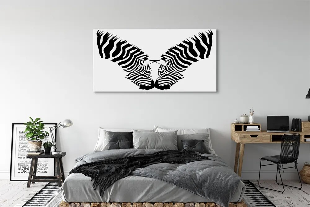 Obraz na płótnie Odbicie lustrzane zebra