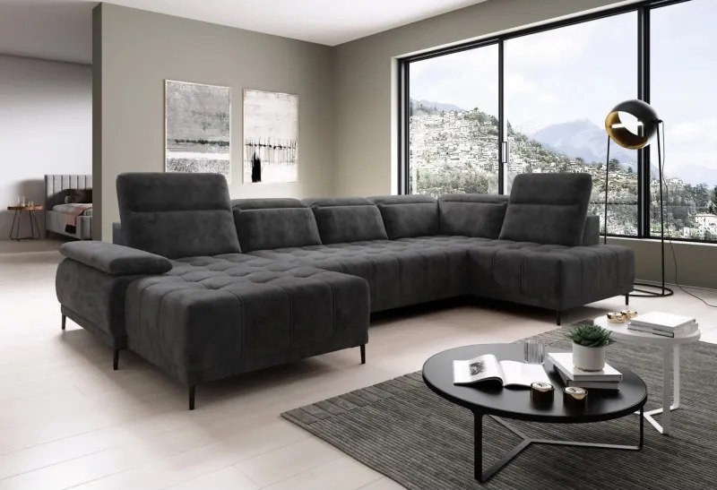 Narożnik FOCUS XL z elektryczną regulacją w tkaninie SALVADOR 15 WERSAL