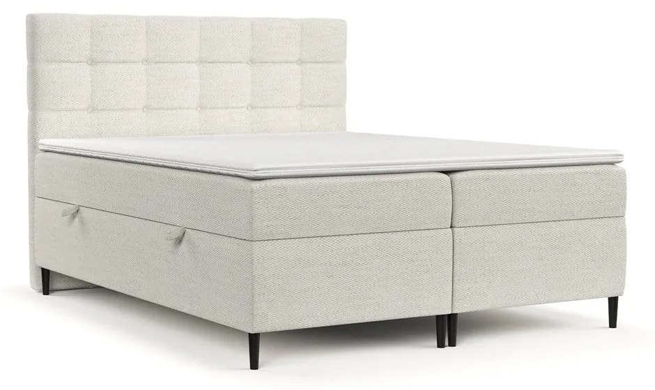 Kremowe łóżko boxspring ze schowkiem 140x200 cm Urbaneo – Maison de Rêve