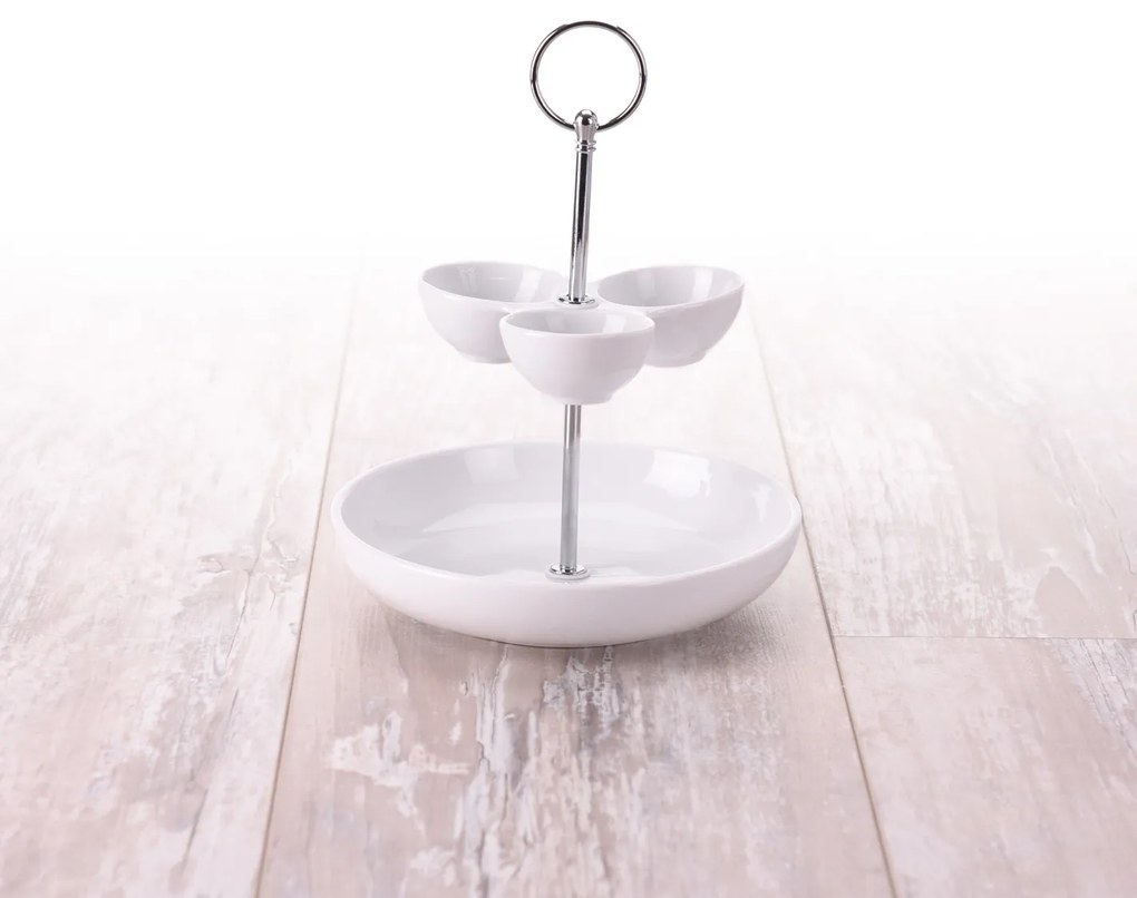 Zestaw do serwowania przekąsek i sosów, Ø 25,5 cm, porcelana