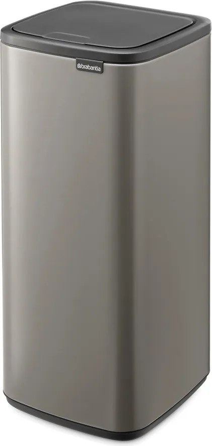 Szary stalowy kosz na śmieci otwierany na dotyk 30 l Bo Touch – Brabantia