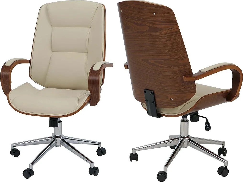 Krzesło biurowe MCW-O83,  kremowy