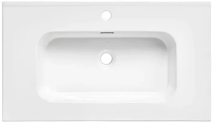 Biała ceramiczna umywalka meblowa - Zelma 90 cm
