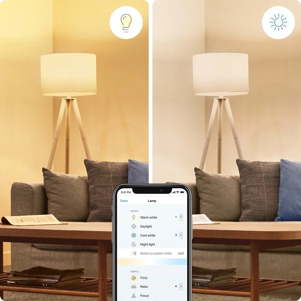 Inteligentna żarówka LED z gwintem E27, 7 W – WiZ