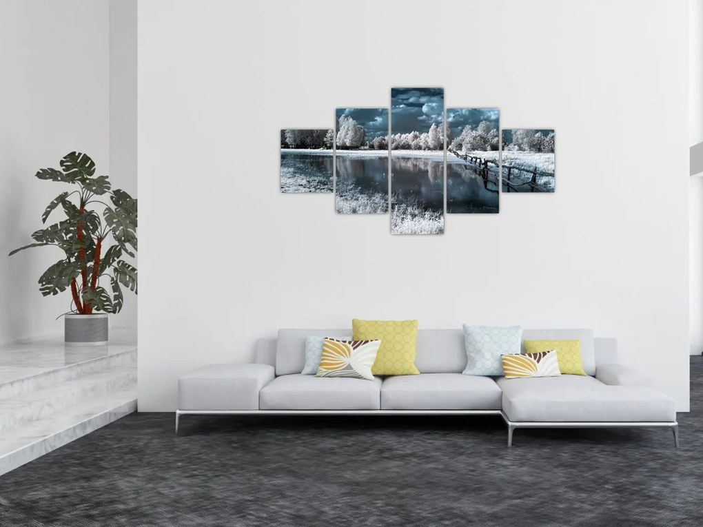 Obraz - Zamarznięty krajobraz (125x70 cm)