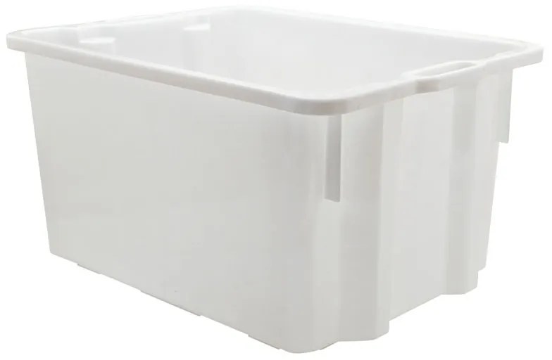 Skrzynka biała sztaplowalno-gniazdowa, 550 x 430 x 310 mm