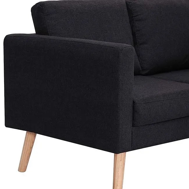 Dwuosobowa czarna kanapa C7-M80