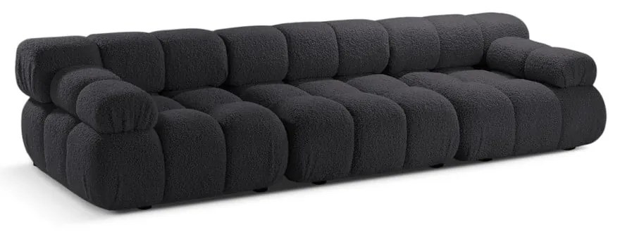 Antracytowa sofa modułowa z materiału bouclé 282 cm Bellis – Micadoni Home