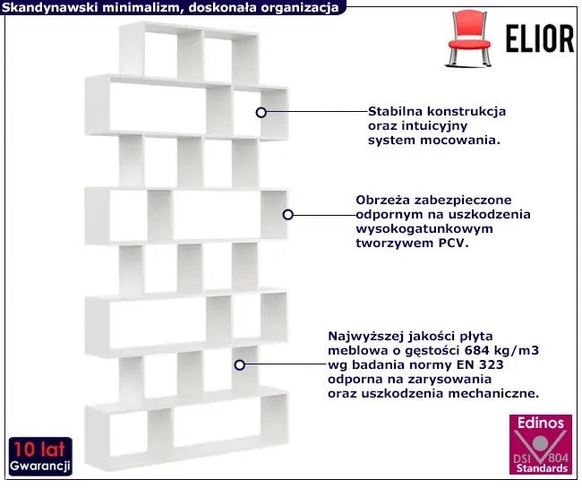 Biały regał wiszący lub stojący - Umis