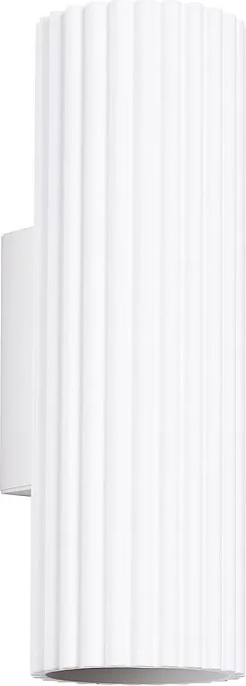 Lampa Ścienna Minimalistyczny Karbon, Aluminium - 2 Źródło - L.6.5 X H.20 Cm - Biały