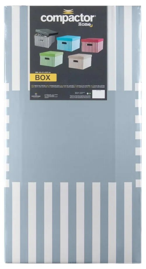 Kartonowe pojemniki zestaw 2 szt. z pokrywką Stripes – Compactor