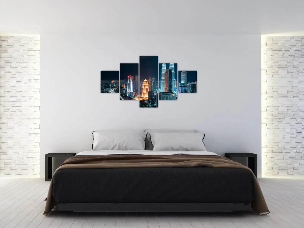 Obraz - Noc w Kuala Lumpur (125x70 cm)