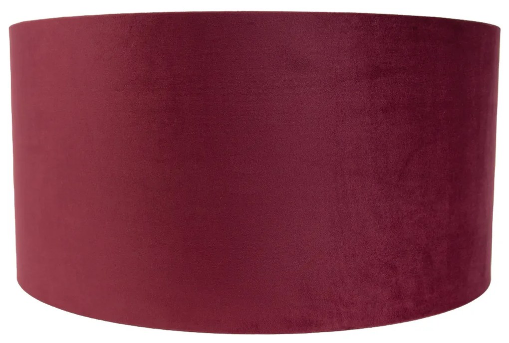 Aksamitny abażur czerwony 50/50/25 ze złotym wnętrzem klasyczny/Antyczny